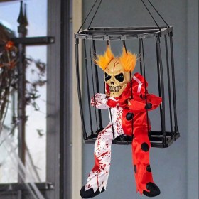 Resim Hareketli Sesli Sensörlü Mahkum Joker Iskelet Dekorasyon 22X27 cm 