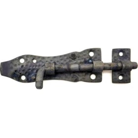 Resim Eco Lounge Antika Tarz Dekoratif Pirinç Dövme Kapı Sürgüsü - 7cm, Oksit 