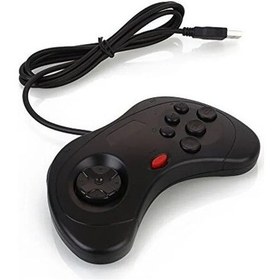 Resim Usb Bağlantı Noktası Siyah-sega Saturn Denetleyicisi İçin Usb Klasik Gamepad İle Saturn Sistemi Oyun Denetleyicisi İçin Kablolu 