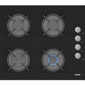 Resim Simfer 3500 + 8738 2'li Cam Ankastre Set Siyah 