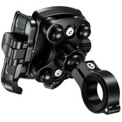 Resim MotoExpress Titreşim Modüllü Yastıklı Motosiklet Motor Bisiklet Telefon Tutacağı Tutucu M8SP-C 