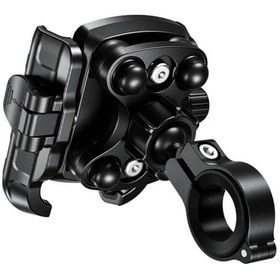 Resim MotoExpress Titreşim Modüllü Yastıklı Motosiklet Motor Bisiklet Telefon Tutacağı Tutucu M8SP-C 