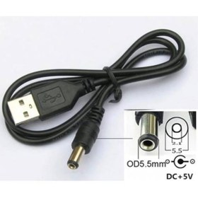 Resim Usb To Dc 5.5 2.1 Mm Kalın Uç Power Güç Çevirici Adaptör Kablosu N11.4040 