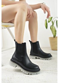 Resim Nesil Shoes Dvm 5004 Siyah Çift Lastikli Kadın Bot-siyah Siyah 