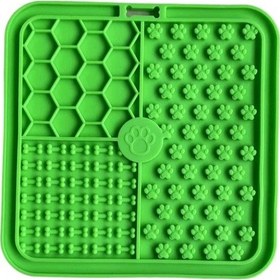 Resim Jzcat Köpekler İçin Yeni Silikon Boğulma Önleyici Yavaş Yemek Servis Altlığı - Yeşil 