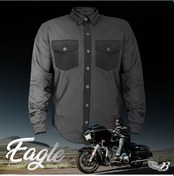 Resim The Biker Jeans - Eagle Korumalı Motosiklet Gömleği 