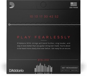 Resim D'Addario NYXL1052 Nickel Wound Elektro Gitar Teli (10-52) 