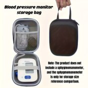 Resim 1 adet Şık Siyah EVA Taşınabilir Tansiyon Aleti Kılıfı - Dayanıklı Sert Kabuk Depolama Çantası, El Kayışı ile Koruyucu Tasarım, Ev Sphygmomanometer ve Dijital Makine için Depolama Çantası, Ev Cihazı Depolama|Şık Depolama Çantası|EVA Malzeme Çantası 