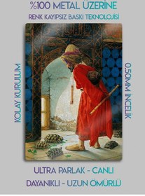 Resim Kaplumbağa Terbiyecisi, Osman Hamdi Bey - Metal Baskı Tablo 