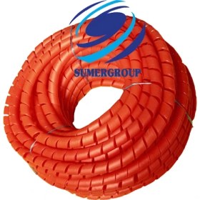 Resim SUMERGROUP Helezon Pano Kablo Toplama Spirali No: 1 - 6 Mm Rulo Kırmızı 100 Mt 