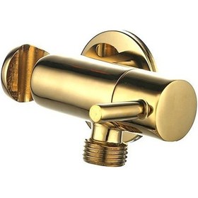 Resim Fause Su Çıkışlı El Duş Askılı Taharet Musluğu Altın Kdc107-G Altın 