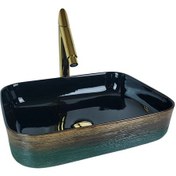 Resim Lena Gg-103 Amazonıte Dekoratıf Tezgah Üstü Çanak Lavabo 