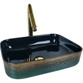 Resim Lena Gg-103 Amazonıte Dekoratıf Tezgah Üstü Çanak Lavabo 