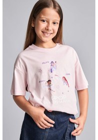 Resim Defacto Kpop - Demon Hunters Lisanslı Bisiklet Yaka Kısa Kollu Açık Pembe Tişört Kız Çocuk I0028a826hspn144 Pembe-pn144 