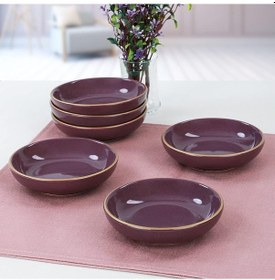 Resim Keramika Mor Halka Çerezlik/sosluk 13 Cm 6 Adet Çok Renkli 