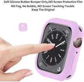 Resim bbtech Apple Watch 3/2/1 Seri Uyumlu 42mm Ince Yumuşak Silikon Çerçeve Ve Alt Kasa Koruyucu Kılıf;Lila 