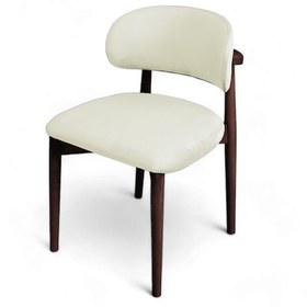 Resim Woodesk Avalon Masif Ahşap Ayaklı Sandalye Kırık Beyaz Renk 