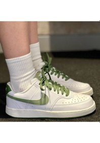 Resim Nike Court Vision Low Sneaker-fj5480-100 Beyaz - Açık Yeşil 
