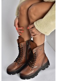 Resim Fox Shoes V999049103 Taba Hakiki Deri Kadın Postal Bot Taba-hakiki Deri 
