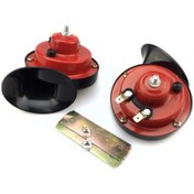 Resim Adet 12v Loud Hava Elektrikli Salyangoz Kornası Çift Tonlu Salyangoz Kornası Motosikletler Arabalar Tekneler İçin 