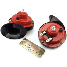 Resim Adet 12v Loud Hava Elektrikli Salyangoz Kornası Çift Tonlu Salyangoz Kornası Motosikletler Arabalar Tekneler İçin 