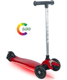 Resim Tois Colorwase 4kademeli 3 Tekerlekli Scooter Kırmızı 