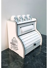 Resim New Bread Box-yeni Ekmeklik Havlu Peçetelik Saklama Gözlü Beyaz 