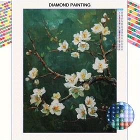 Resim 1 Adet, Yetişkinler İçin 5D Elmas Boyama Seti, Çiçek Desenli Tam Taşlı Rhinestone Sanat Kiti, Yuvarlak Elmas DIY Proje Başlangıç ve Hobi Tutkunları İçin, Mozaik Dekoratif Duvar Sanatı, Çerçevesiz Ev Dekoru Hediyesi Yatak Odası veya Oturma Odası İçin Uygun, 29.97cm x 40.13cm 