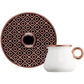 Resim Glazze Olympos Siyah-Bakır 12 Parça Butik Kahve Takımı Glz 110 