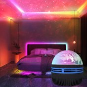 Resim Uzaktan Kumandalı Bir Aurora LED Projektör - Çoklu Aydınlatma Efektleri, Yatak Odası, Oyun Odası, Ev Sineması için Uygun USB ile Çalışan Gece Lambası - Doğum Günleri, Şükran Günü, Noel İçin Mükemmel Hediye 