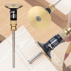 Resim Hassas Avrupa Ahşap İşleme Çizgisi - Alüminyum Alaşımlı Bıçaklı, Paslanmaz Çelik Ölçü Çubuğu ve Pirinç Saplı İnce Ayar İşaretleme Ölçeği 