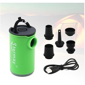 Resim Dianziye Ht-462b Taşınabilir Şarjlı Hava Pompası - Şişirme, Boşaltma, Led Aydınlatma Ve Vakumlama İçin 5 Nozullu Çok Amaçlı Cihaz 