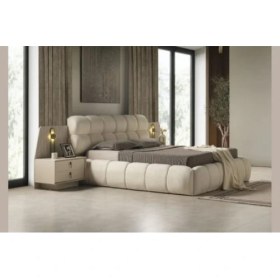Resim Luxe Home Latte Bazalı Karyola(Komodinler Fiyata Dahil Değildir.) 