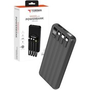 Resim TRM-1014 Siyah 10.000 mAh Wireless Dijital Göstergeli Hızlı Şarjlı Powerbank Torima