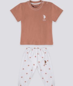 Resim U.S. Polo Assn. Shades Of Coffee Kahverengi Bebek Tshirt Takım 