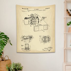 Resim Leica M Fotoğraf Makinesi Vintage Duvar Örtüsü - 60 cm x 90 cm 