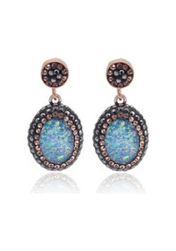 Resim Turkuaz Paraiba Ve Swarovski Taşlı 925 Ayar Gümüş Kadın Üçlü Set 201025580 