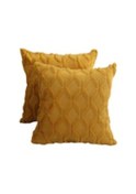 Resim Vkemall Yumuşak Ve Rahat Yünlü Kadife Yastık Kılıfı - 18x18 İnç, Sarı, Sadece Kılıf 