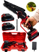 Resim Germany Style 8024 Çift Akülü Çift Zincirli Şarjlı Ağaç Dal Budama Testeresi 