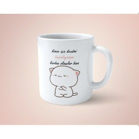 Resim Kimse İçin Kendimi Hırpalayamam Kurban Olsunlar Bana Baskılı Kupa 