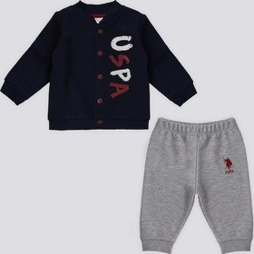 Resim U.s. Polo Assn. Erkek Bebek Lacivert 2'li Hırka Takım Lacivert 