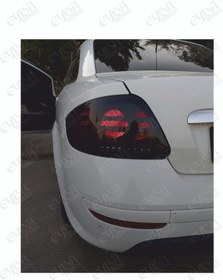 Resim EYBA STİCKER Model 2 Fiat Linea Uyumlu Stop Farı Led Görünümlü Folyo Kaplama-orjinal Çizim-birebir -stop Kaplama 