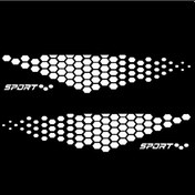 Resim 2 Adet Su Geçirmez Araç Kapı Çıkartması - Vinil Malzeme, Kırmızı/siyah/beyaz Seçenekli 