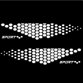 Resim 2 Adet Su Geçirmez Araç Kapı Çıkartması - Vinil Malzeme, Kırmızı/siyah/beyaz Seçenekli 