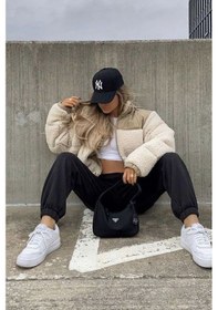 Resim Elif İç Giyim Unisex Ny Nakışlı Siyah Beyaz Kep Şapka Siyah - Beyaz 