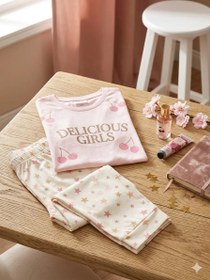 Resim Kız Çocuk Pembe Delicious Girls 2'li Pijama Takımı 