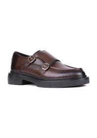 Resim Shoetyle - Kahverengi Hakiki Deri Tokalı Erkek Klasik Ayakkabı 115-k575-1362 Kahverengi Deri 
