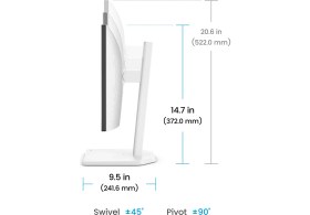 Resim Benq GW2490TC 23,8'' IPS Full Hd 144 Hz HDMI Dp Usb-C mm Pivot Eye-Care Beyaz Ev Ofis Monitörü 