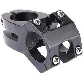 Resim Hsgl Bisiklet Siyah Alüminyum Gidon Boğazı 30 mm 31.8-28.6 Bisi Siyah 