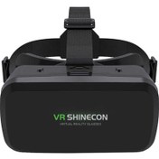 Resim Vr Shinecon 3D Sanal Gerçeklik Gözlüğü - G06A - Önü Kapaklı Sağa Sola & Ileri Geri Ayarlanabilir Mercek (4.7" - 6.0") 